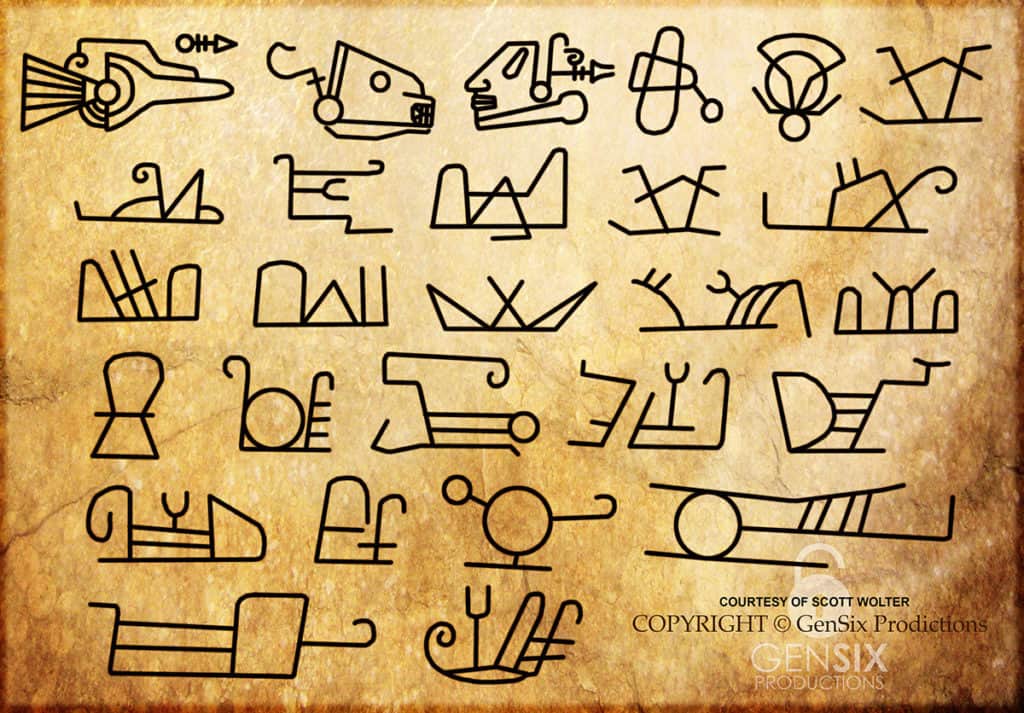 ancient alien game glyphs